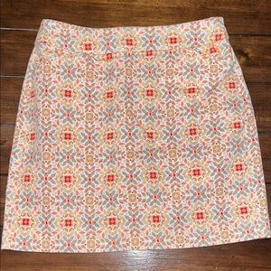 croft & barrow skort with Orange Floral Mosaic